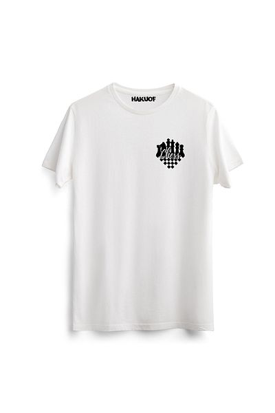 hakuof Μπλουζάκι από βαμβακερό στάμπα σκακιού Unisex μπλουζάκι σκακιού