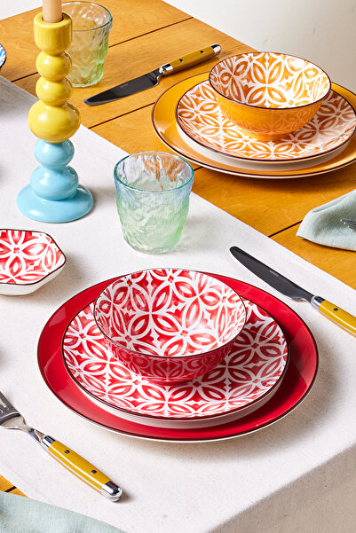 Karaca Jofy Pasta Tabağı 20 Cm Kırmızı