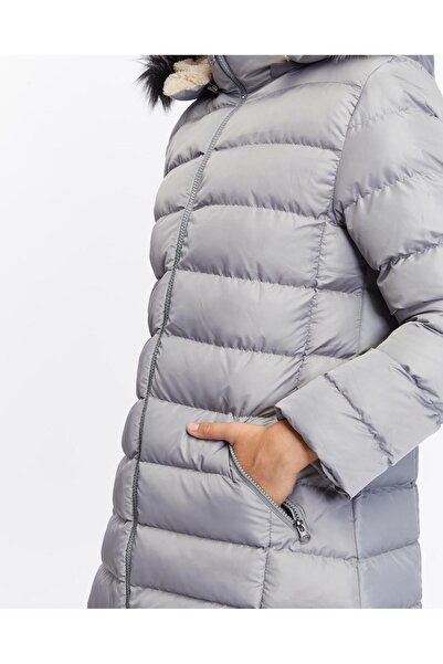 KMKkombin Новий сезон жіноче надувне пальто з довгим м'яким капюшоном Курклю і волокном великого розміру 2066