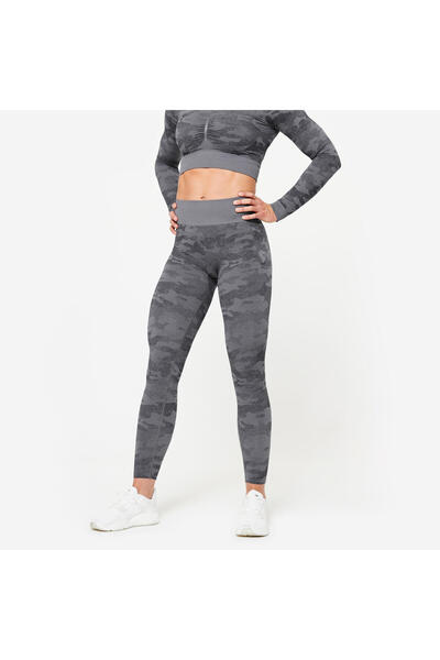 Decathlon Domyos Kadın Dikişsiz Tayt - Gri