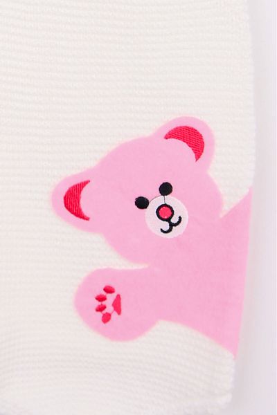 Beniizle Buttoned Girl's Knitwear Vest with Teddy Bear Detail