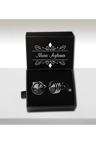 EJOYA Kişiye Özel Kutuda Taşlı Kol Düğmesi 82647