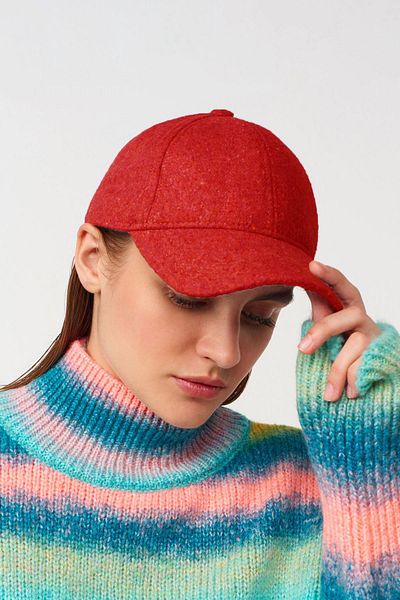 Külah Red Winter Baseball Cap - Wool and Velcro