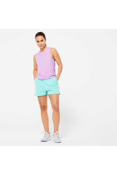 Decathlon Domyos Women's Lilac Crop Top Tank Top - Fitness Light Training