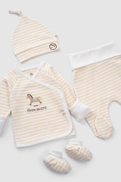 Little Gusto 5-Piece Organic Cotton Hospital Discharge Set Playtime