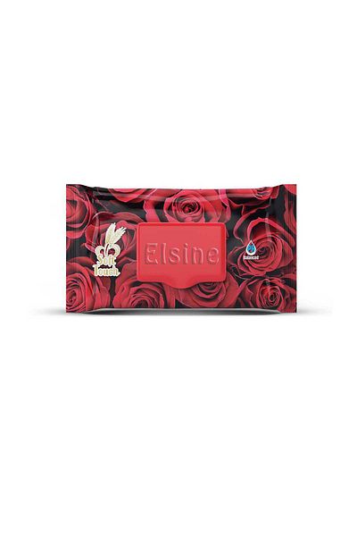 Mu Art 9 Pack Red Rose Wet Towels 90 Pieces with Lids Rose Scented