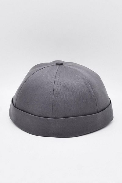 Külah Anthracite Hiphop Docker Hat 100% Cotton Folded Cap