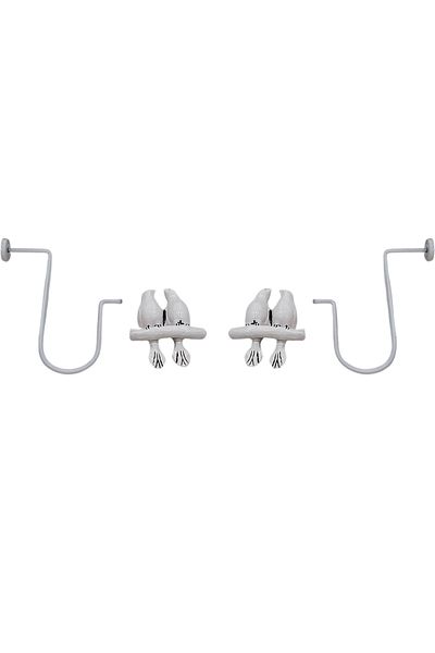 Şahinsoy perde Bird Renso Curtain Collection Accessory 2Pcs. White