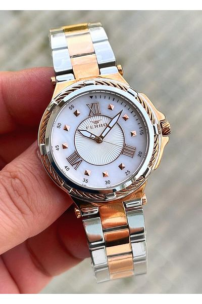 FERRO Waterproof Steel Case Steel Cord Women's Wristwatch