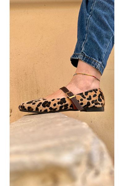 Sister in Love Balerini pentru damă Jane Leopard cu o singură curea