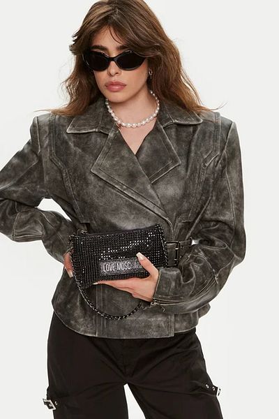 Love Moschino حقيبة بحزام وسلسلة قابلة للفصل - JC4046PP1LLP100A