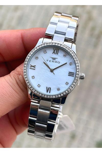 FERRO Waterproof Steel Case Steel Cord Women's Wristwatch
