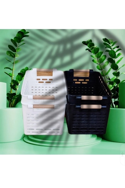 Generic Brand Set de 4 coșuri organizatoare cu suporturi din plastic - Organi...