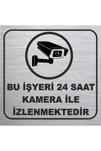 sıradışıhediyem يتم مراقبة هذا المكان العمل على مدار 24 ساعة بواسطة علامة الكاميرا مقاس 16 × 16 سم لون فضي لاصق في الخلف