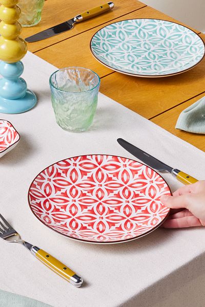 Karaca Red Jofy Cake Plate - 20 cm