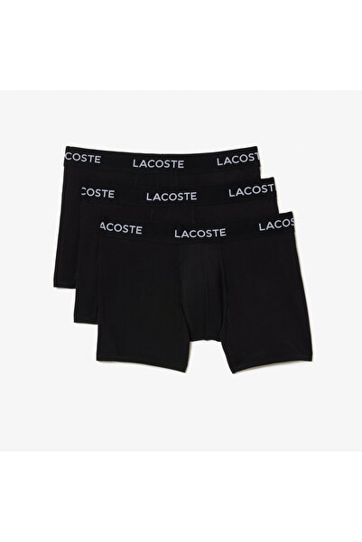 Lacoste Erkek 3'lü Siyah Boxer