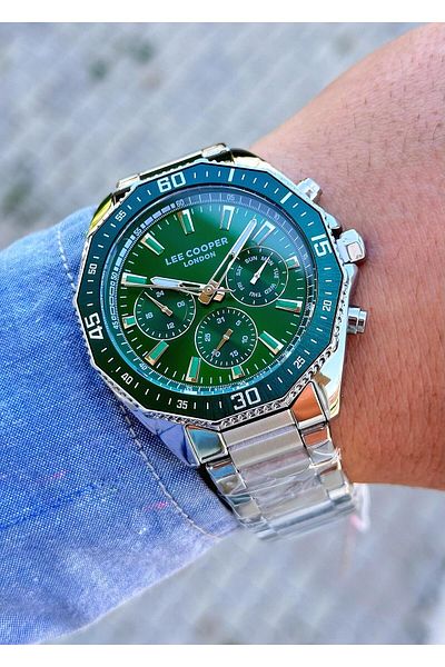 Lee Cooper Men's Wristwatch - Steel Case and Steel Cord