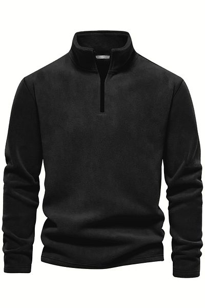 GHASSY CO. Men's Half Zipper Stand Collar Fleece