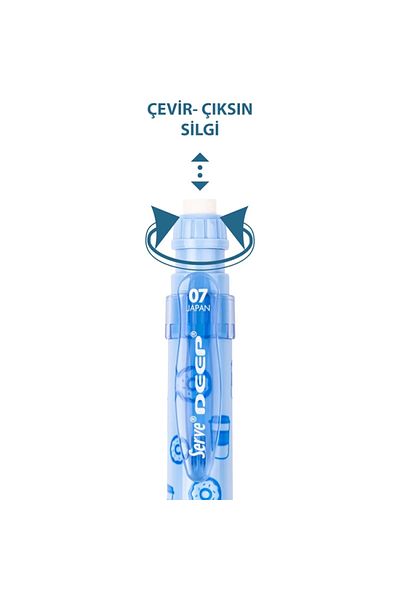 Serve Deep Coffee & Donut Printed Mechanical Versatil Pen 0.7 Sky Blue