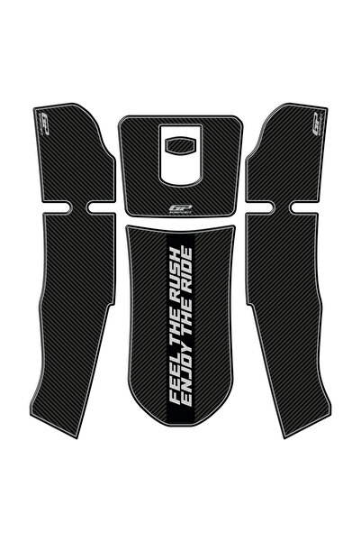 GP KOMPOZİT GP Kompozit Kymco Xciting S 400 2021-2022 Uyumlu Tank Pad Karbon