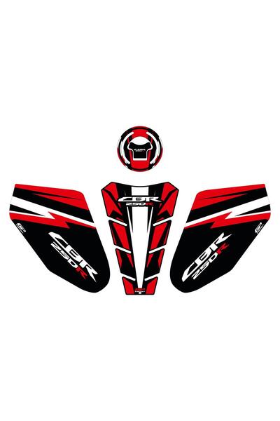 GP KOMPOZİT Honda CBR250 2011-2012 Uyumlu Tank Pad Kırmızı