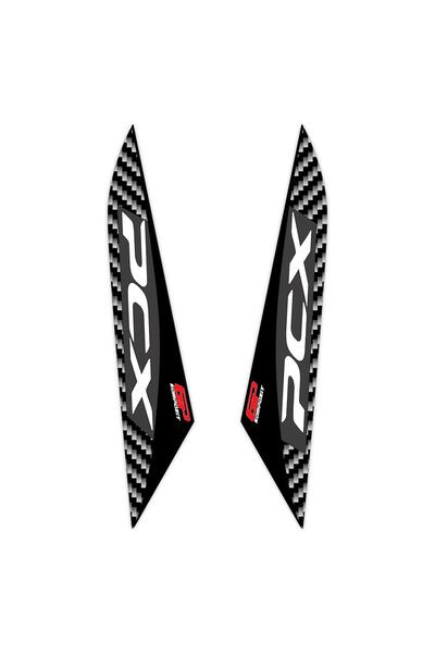 GP KOMPOZİT Honda PCX 125 / 150 2018-2020 Uyumlu Ayak Yan Pad Siyah