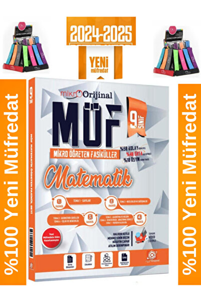 Orijinal Yayınları 2025 9.Sınıf Mikro Orijinal Matematik Konu Anlatımlı Fasik...