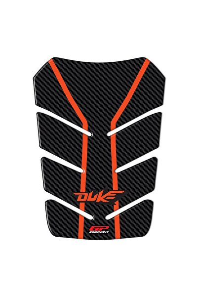 GP KOMPOZİT KTM Duke 250 2011-2023 Uyumlu Tank Pad Turuncu-Karbon