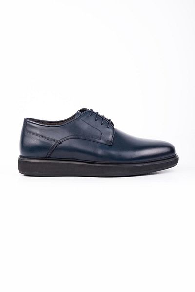 İmza Pantofi clasici cu șireturi antice, 100% piele, albastru închis 1033245150