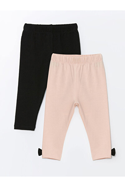 LC Waikiki Pink Baby Girl Leggings with Elastic Waist 2 Pack