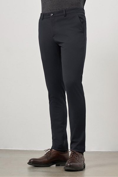 İmza Navy Blue Stretchy Side Pocket Casual Slim Fit Chino Trousers 1003245105