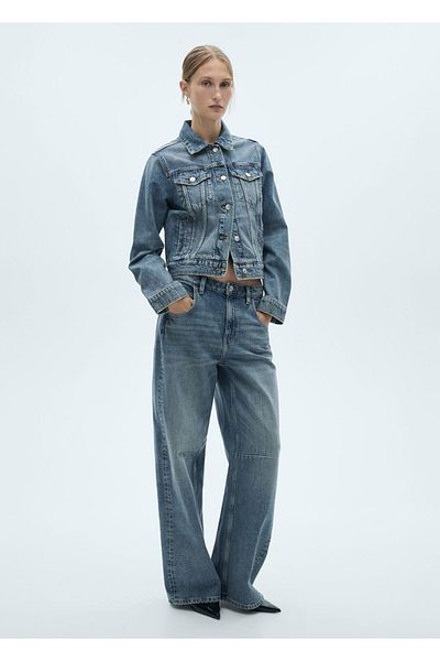 MANGO Woman Jeansmantel mit Taschen