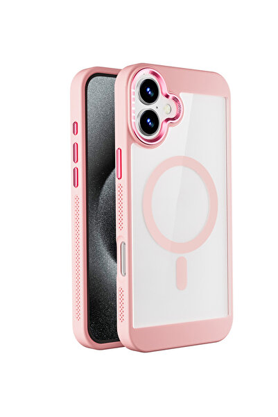 OSG iPhone 16 Uyumlu Magsafe Destekli Kamera Koruma Çerçeveli Darbe Emici Ult...