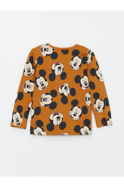 LC Waikiki Crew Neck Mickey Mouse Printed Baby Boy Pajama Set