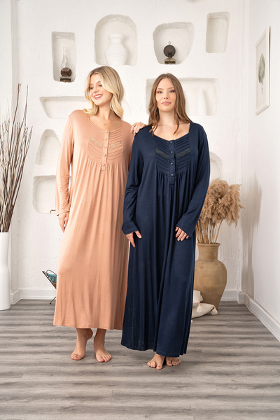 CT MODA Women's Cinnamon Winter Plus Size Long Sleeve Full Length Nightgown