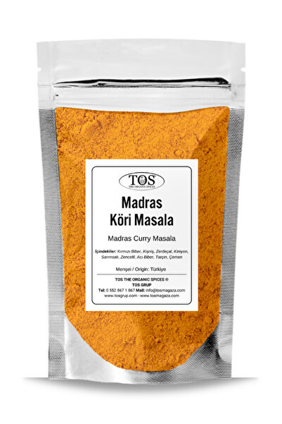 TOS The Organic Spices Madras Köri Masala 100 gr Madras Curry Masala - Premiu...