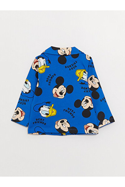 LC Waikiki Inggallér hosszú ujjú Mickey Mouse nyomott kisfiú pizsama szett