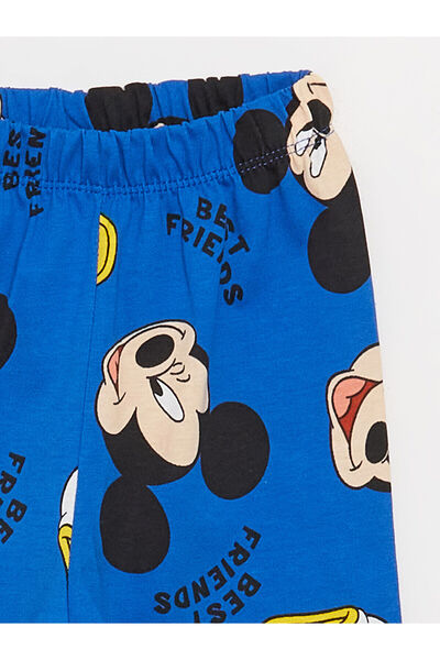 LC Waikiki Inggallér hosszú ujjú Mickey Mouse nyomott kisfiú pizsama szett