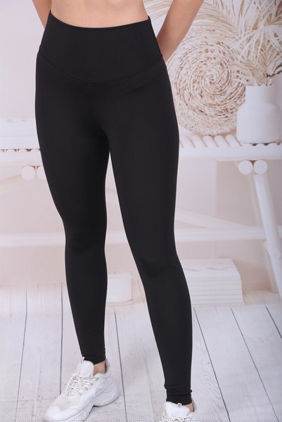Birru Butik Kadın Yüksel Bel Şardonlu Parlak Toparlayıcı Tayt