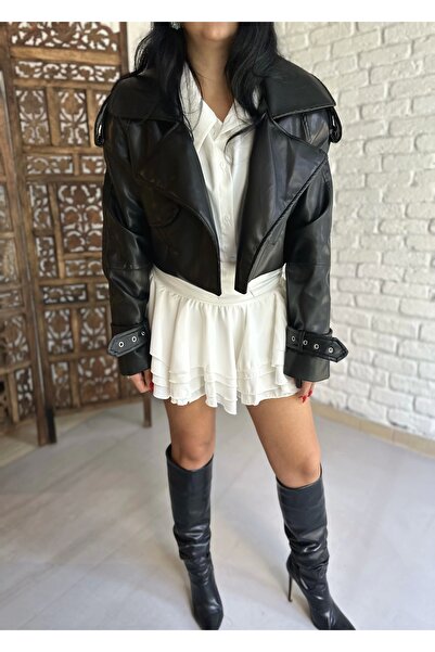 moneta boutique Дамско ПРЕМИУМ ПОДПЛАНЕНО КОЖЕНО ЯКЕ