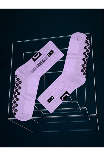 Shuttle Park Unisex Λιλά Χρώμα Αντιολισθητικές Κάλτσες Αντιολισθητικές Πετσέτες σιλικόνης Σόλα Match Pro Athlete Κάλτσες