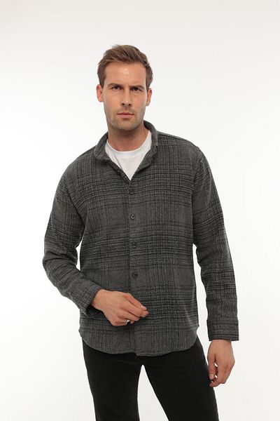 Miron Риза Lumberjack с опушени райета и стандартна кройка - 2448