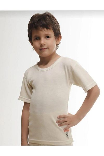 Hasyün 3000 Children's Wool Short Sleeve Undershirt Single