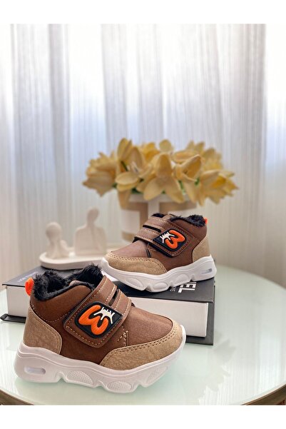 AYBÜK PABUÇ Kürklü, Su Geçirmez, Ortopedik, Cırtlı Çocuk Trekking Ayakkabı Bot