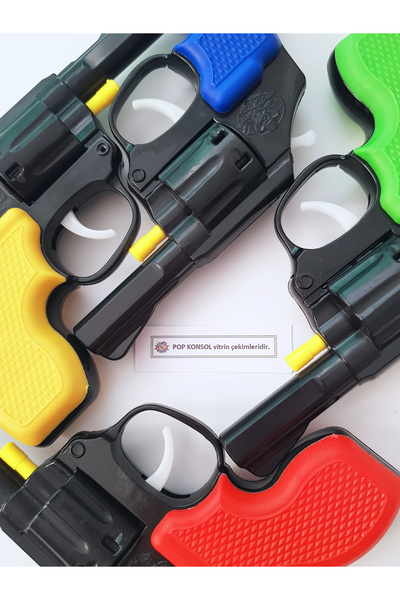 POPKONSOL Pat Pat Mantar Tabancası 5 Paket Kapsül 720 Adet Mantar Sarı