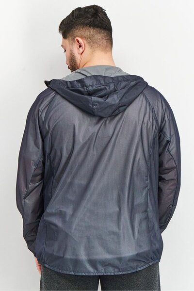 Tchibo Men Plain Windbreaker Jacket, Navy Blue