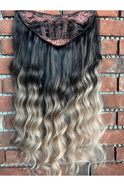 Suzan Peruk U Parça Yarımay çıtçıt+2 yan çıtçıt Hediye.Gerçek Doğal insan saç...