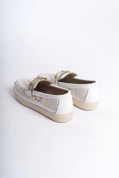 aradimtaradim Lily Laceless Ορθοπεδική Άνετη Σόλα Παπούτσια Μπαλαρίνας με μοτίβο λουλουδιών Kt Λευκό