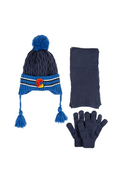 Aware Time Kitti 4-8 ani Accesorii pentru bebeluși și copii, eșarfă din lână în interior, mănuși, set de 3