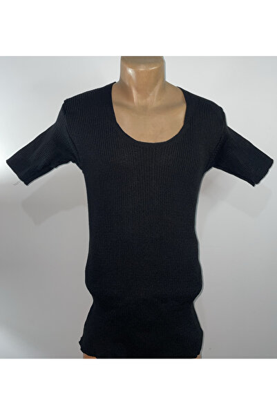 Butik Зимен плетен пуловер - с къс ръкав